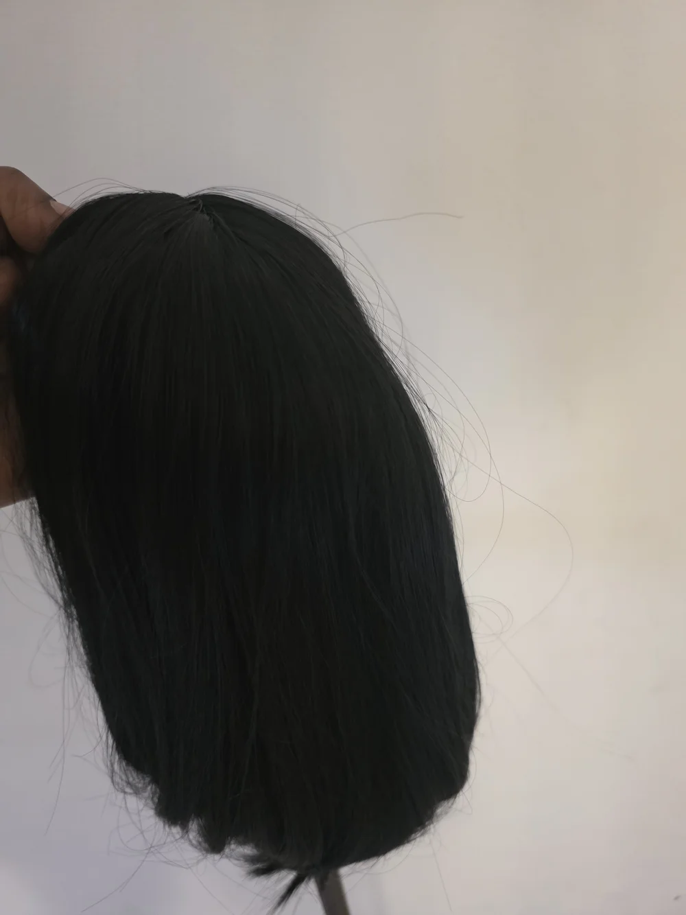 Sleek Black Straight Lace Front Wig — Natural Parting